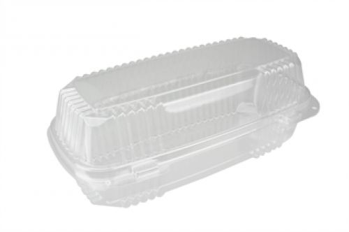 Clear Hinged Hoagie Container 9.25''x4.5''x3''