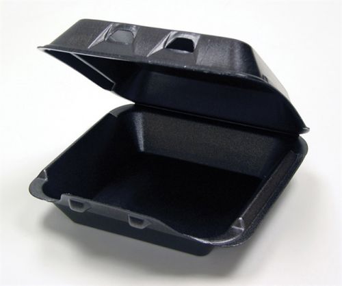 9''x9.5''x3.25'' 1-Compartment Black Foam Hinged Container