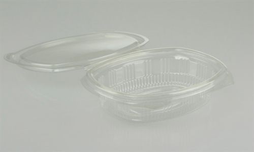 8oz Clear Hinged Lid Deli Container APET