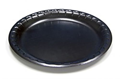 10.25'' Black Laminated Foam Plate