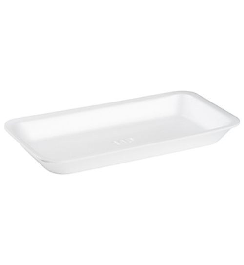 Cascades Plastics White Heavy Duty Foam Tray 10-7/8x5-3/4x1-3/16 Pack 400
