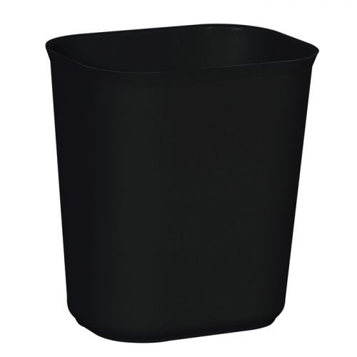 Fire-Resistant Wastebasket Black Fiberglass 13.2L / 3.5 Gallon