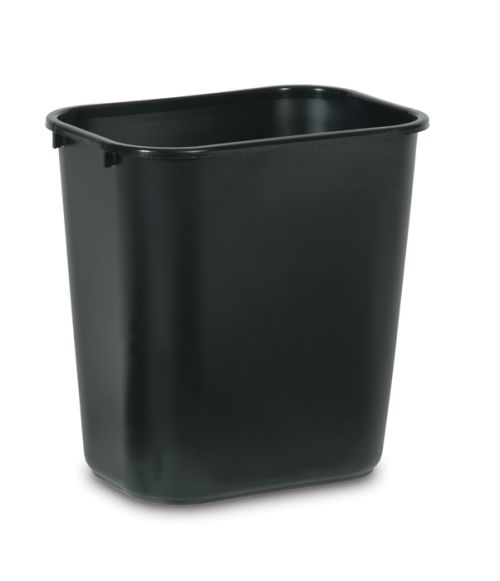 Medium Wastebasket Black 26.6L / 28 Quart