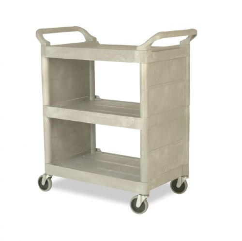 Utility Cart With Enclosed End Panels Platinum, Capacity 300 lb, 15-1/3''x29''x19-1/2''