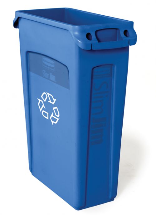 Vented Recycling Container Blue 87.1L / 23 Gallons