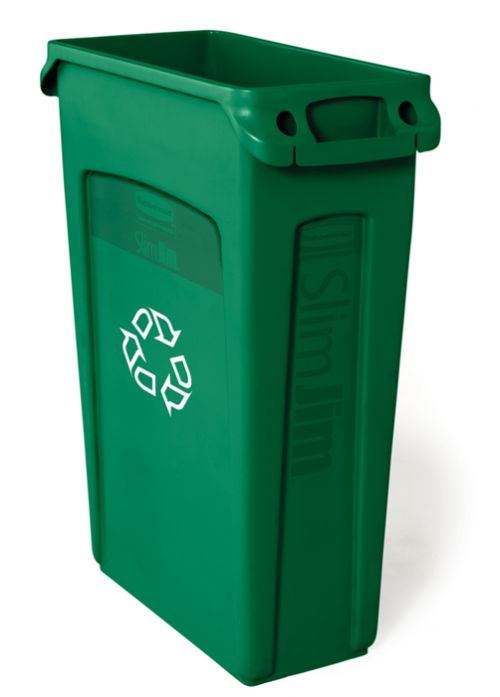 Vented Recycling Container Green 87.1L / 23 Gallon
