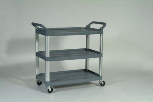 Xtra 3 Shelf Utility Cart Gray, 40''x20''x37-7/8''