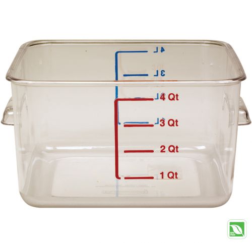 Food Storage Container Clear Space Saving 4 Quart