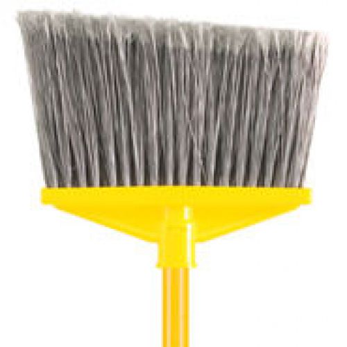 Angle Broom Flagged With Handle Gray Vinyl Coated Metal Handle, 1-1/2'' lx10-1/2'' wx56'' h