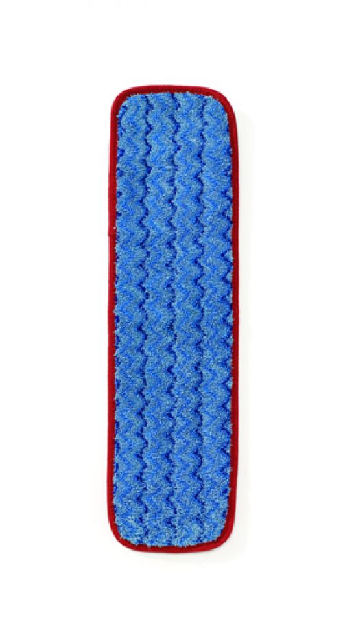 18'' Microfiber Room Mop Pad Red Single Sided