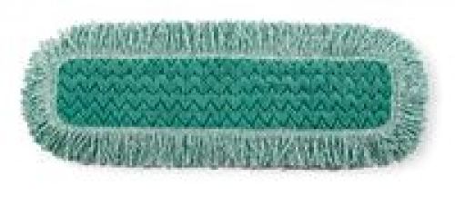 24'' Dust Pad With Fringe Green