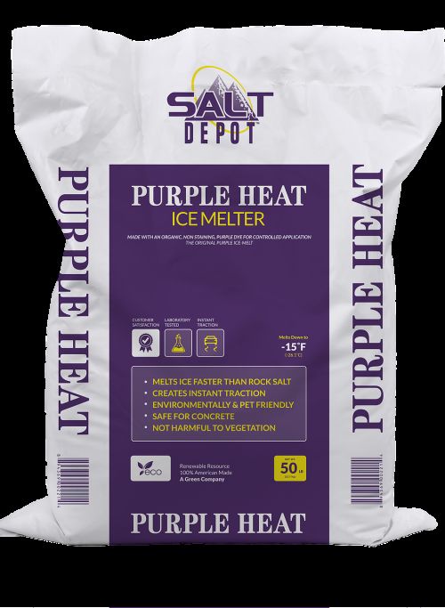 Salt Depot Purple Heat Ice Melter 50 LB Bag Pack 1 Bag