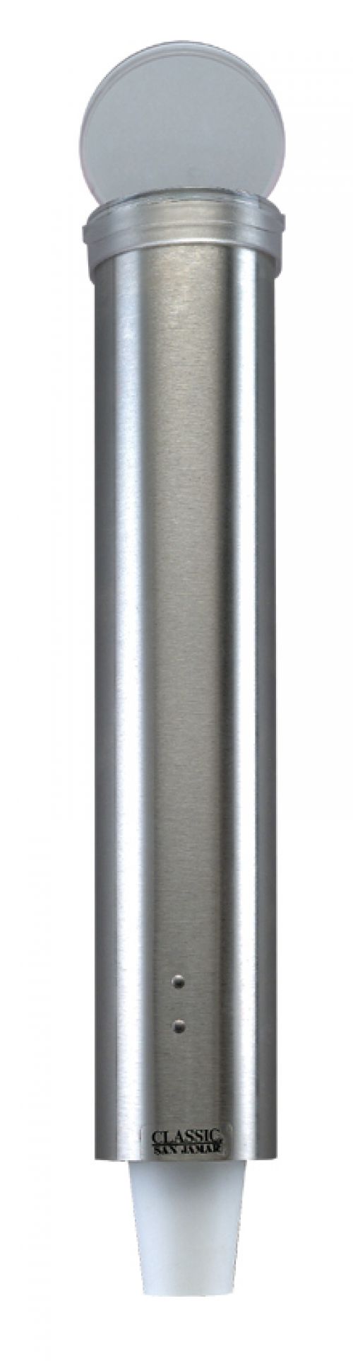 San Jamar 3-5oz Cup Dispenser Pull-type Stainless Each Pack 1 / EA