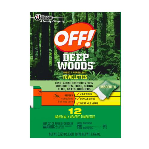 OFF! DEEP WOODS Insect Repellent Towelettes Pack 12 / 12 cs