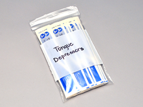 Zip Lock Poly Bag w/ Write on Block