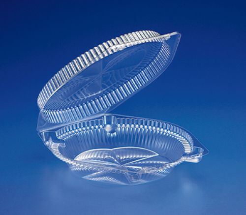 Surelock Clear Hinged 9 Pie / Quiche Cont 6-3/4x9-7/16x2-1/2 Pack 200