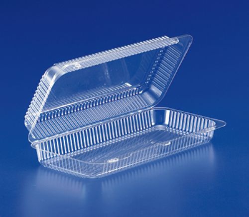 Surelock 96oz Clear Hinged Container 13-5/16x6-11/16x2-3/4 Pack 200