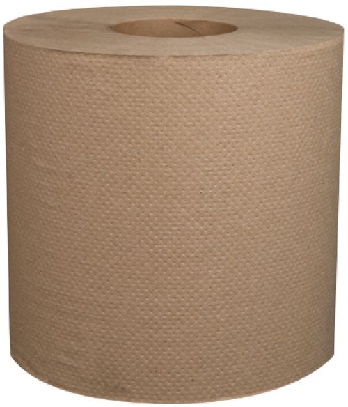 1-Ply Hardwound Paper Towel Roll 7''x700', Natural (6 Rolls)
