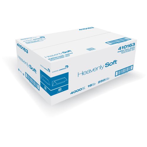 Multifold 1-Ply Paper Towel 9.5''x9.25'', Pack, Natural (250 Per Pack, 16 Packs)