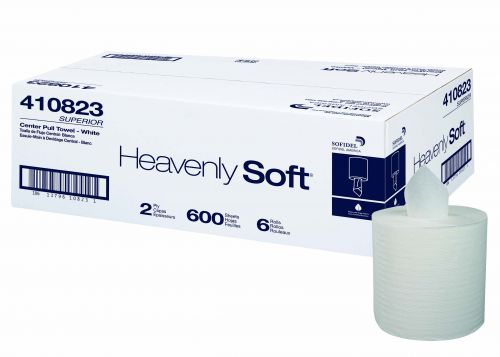 2-Ply Centerpull Paper Towel Roll 7.8''x8.9'', 600 Sheets, White (6 Rolls)