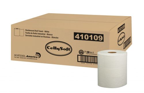 1-Ply Hardwound Paper Towel Roll 8''x280', White (12 Rolls)
