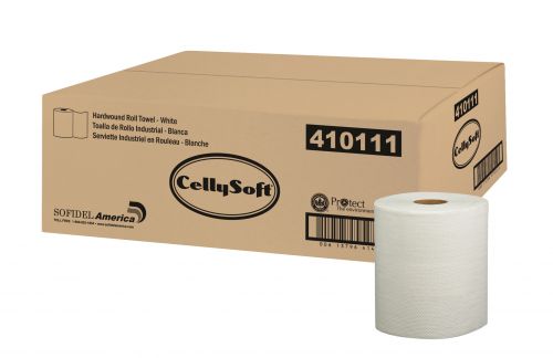 1-Ply Hardwound Paper Towel Roll 8''x700', White (6 Rolls)