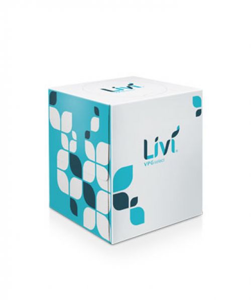 VPG Select 2-Ply Facial Tissue 8.37''x8.07'', Cube Box, White (100 Per Box, 30 Boxes)