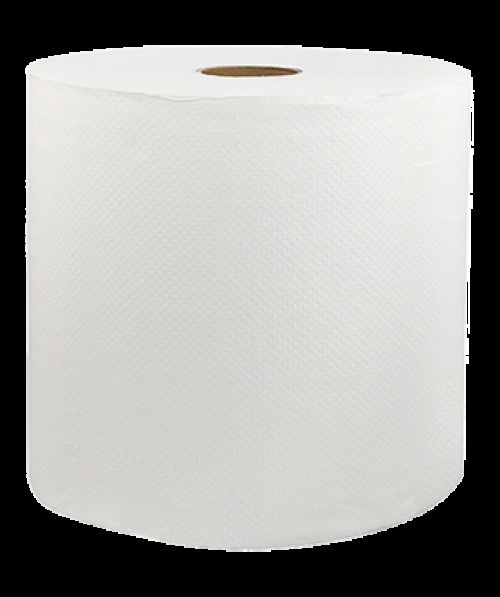 VPG Select 1-Ply Hardwound Paper Towel Roll 8''x1000', White (6 Rolls)