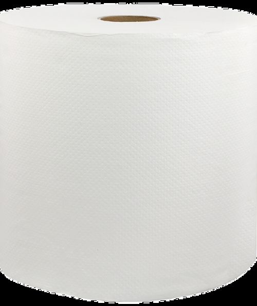 VPG Select 1-Ply Hardwound Paper Towel Roll 8''x600', White (6 Rolls)