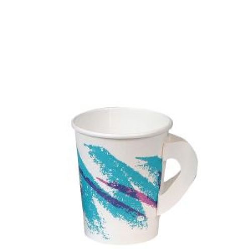 Cup Paper Hot With Handle 8 oz Jazz