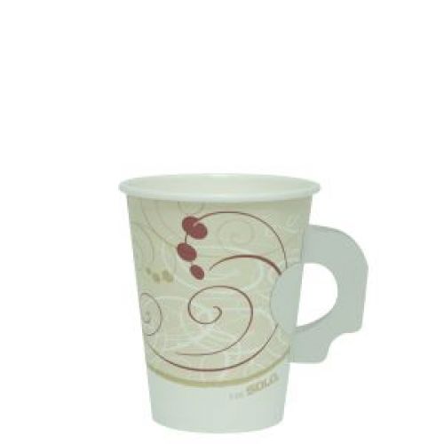 Cup Paper Hot With Handle 8 oz Single Sided White Symphony