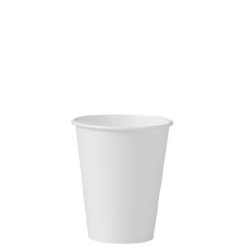 Cup Paper Hot 8 oz Single Sided Poly White