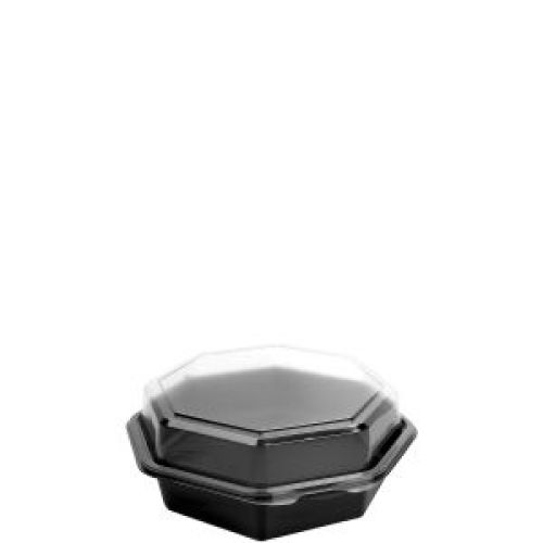 OctaView Container With Hinged Lid Black base 7.9'' x 7.5'' x 3.2'' Deep