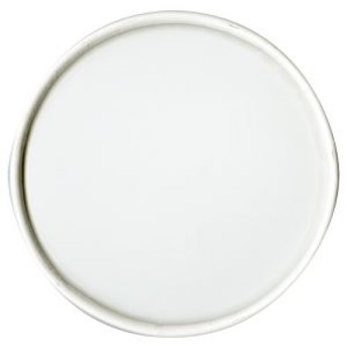 White Poly Coated Paper Lid for 64 oz Food Containers Non-Vented