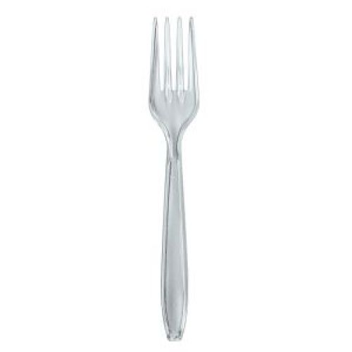 Cutlery Boxed Fork Heavy Weight Styrene Fullsize Clear