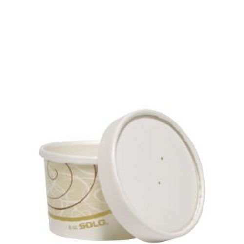 Container Paper 8 oz With Lid Symphony
