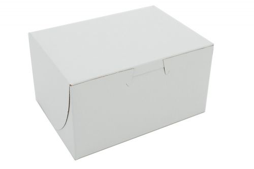 Southern 5-1/2x4x3 Bakery Box Plain White Lock Corner One Piece Tuck Top CCK Pack 250