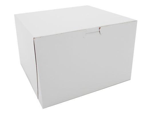 Southern 9x9x6 Lock Corner Bakery Box White CCK 1 Piece Pack 100