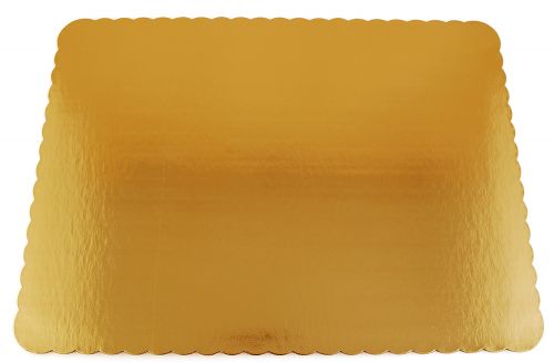 Southern 19x14 Gold Cake Pad Single Wall Scalloped Pack 100
