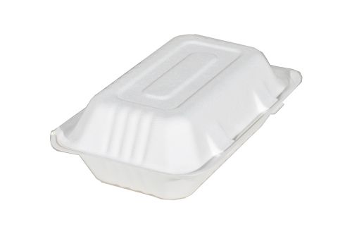 Southern 9x6 Molded Fiber Clamshell Champware White Pack 2/100