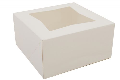 Southern 6x6x3 White Bakery Box With window SBS Pack 200