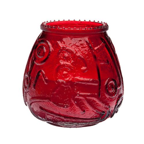 Sterno Venetians Candle Red Glass Pack 12 / cs