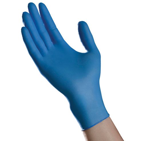 Tradex Nitrile Gloves 4 Mil Medical Grade Blue Small Powder Free Pack 10/100