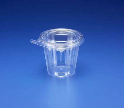 Safe-T-Fresh Round Container With Tamper Evident Hinged Flat Lid Pack 256