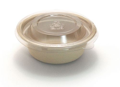 Ultra Green 16 & 24 oz Clear Recycled PET Lid for TreeSaver Bowl Pack 250 / cs