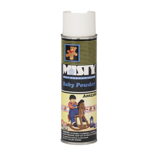 Misty Handheld Deodorizer Baby Powder 20 oz Aerosol Pack 12 / cs