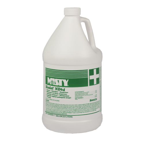 Misty BIODET ND64 Quat Disinfectant Lemon 1 Gallon Pack 4 / cs