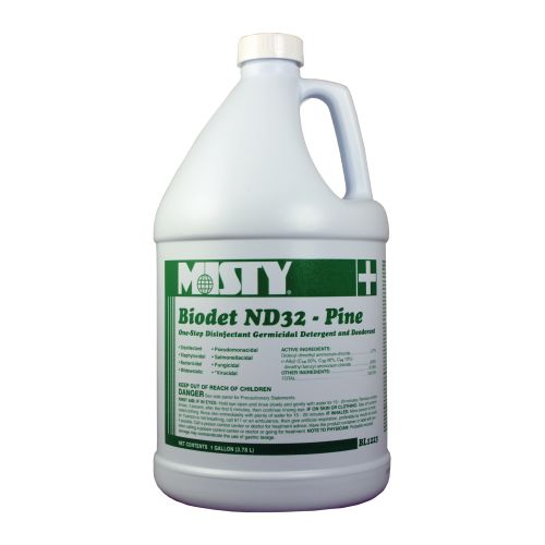 Misty Biodet ND32 Quat Disinfectant Pine 1 Gallon Pack 4 / cs
