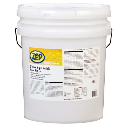 Zep Pro Z Tread Floor Finish Polish High Solids 5 Gallon Pack 1 Ea