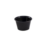 Empress Plastic Portion Cup 4oz Black Pack 50 / 50 cs